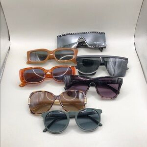 Bundle 7 trendy fashion sunglasses DvF Quay Goodr Vince Camuto Steve Madden ETC